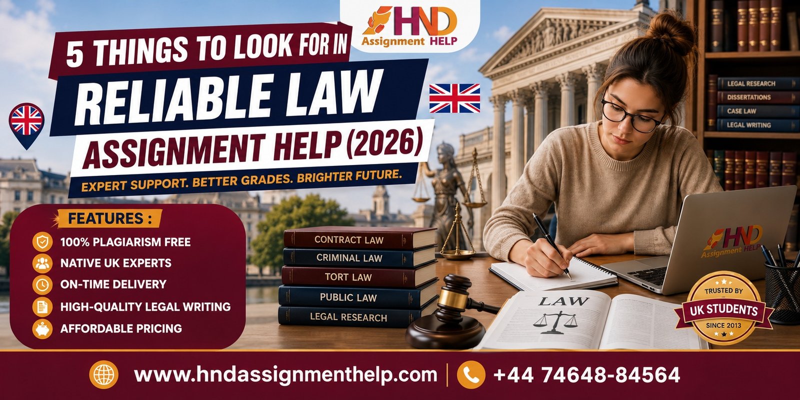 5 Things to Look for in Reliable Law Assignment Help (2026)